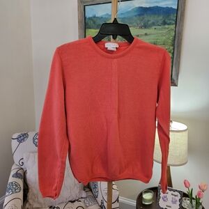 Pierre Cardin Vibrant Peach Sweater Vintage 90s Sz Sm
